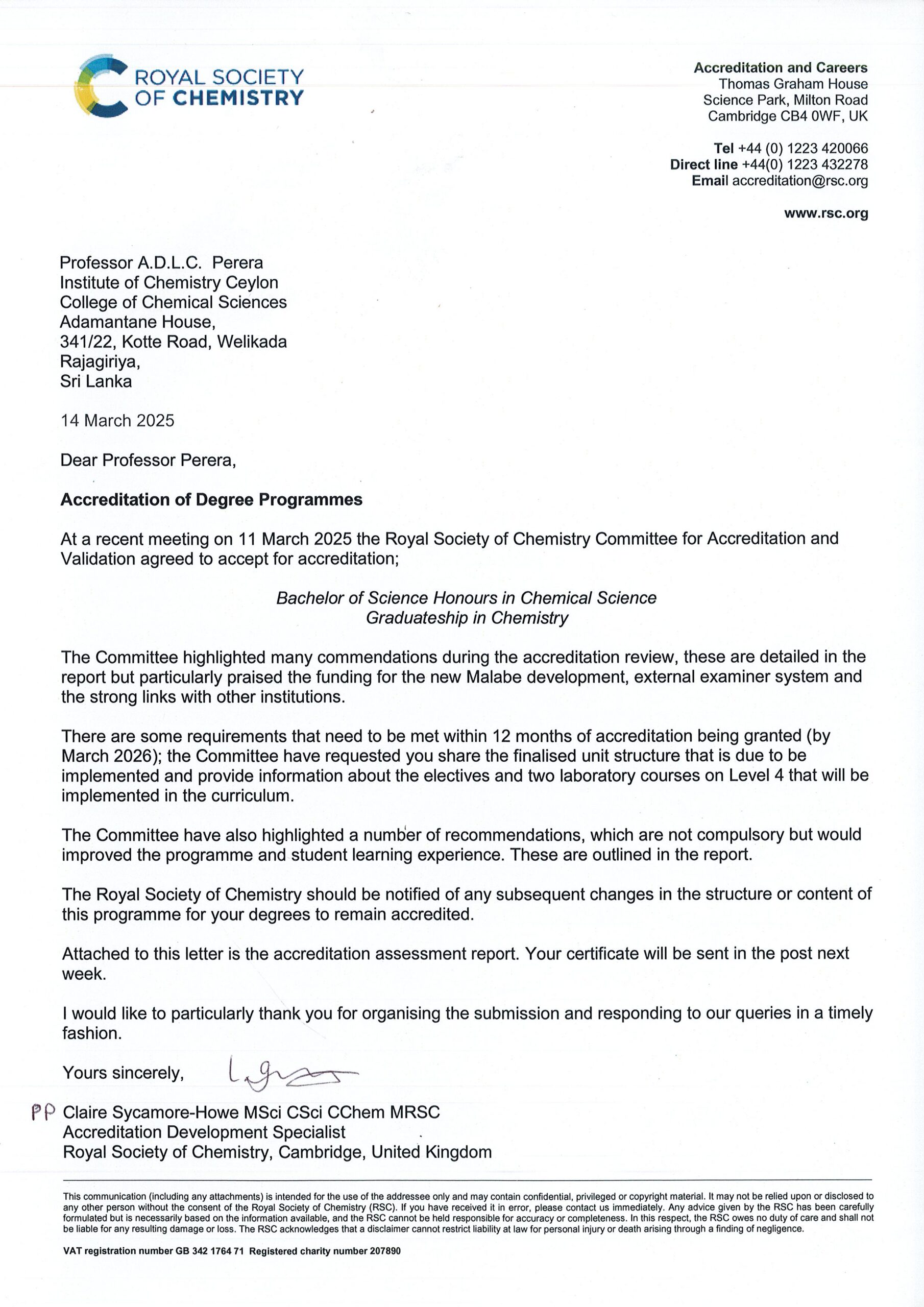 Official GIC accreditation certificate